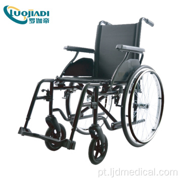 Cadeira de rodas de transporte manual padrão com apoio de braço
